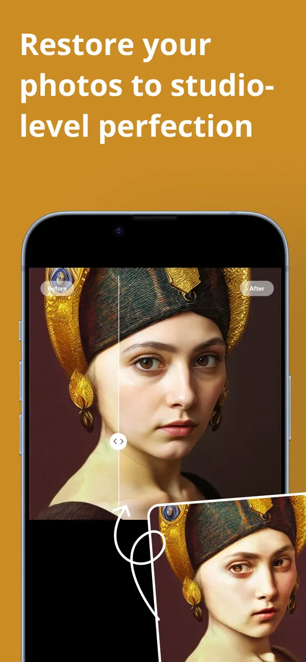 Refect restoring a vintage portrait to studio-level quality with face refinement